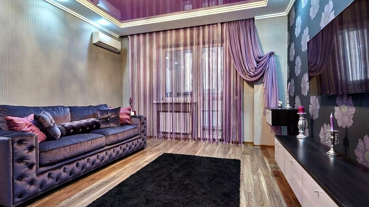 Фиолетовые шторы: 110 фото стильных, ярких и красивых вариантов применения штор