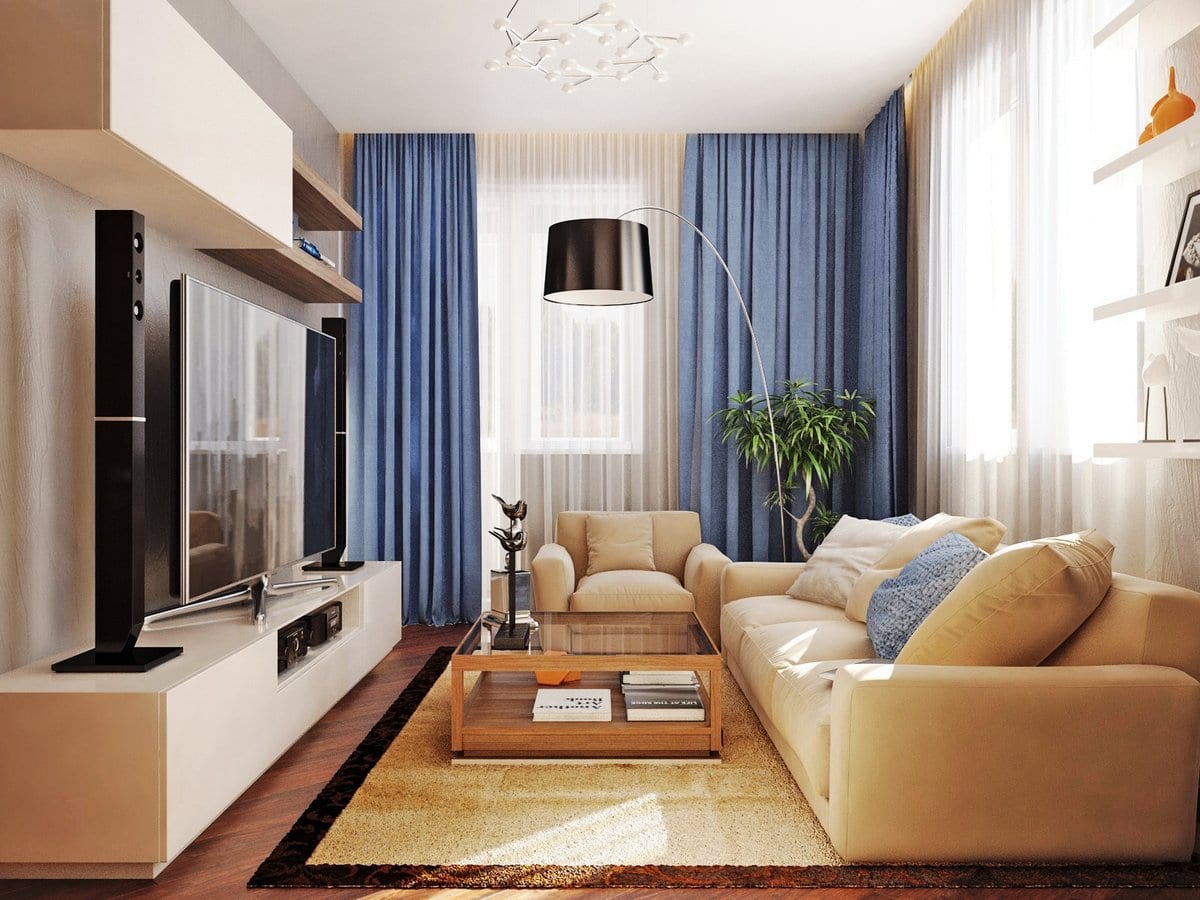 Дизайн интерьера маленькой гостиной: правильная расстановка мебели, благоприятные цветовые решения и эффективное зонирование +видео