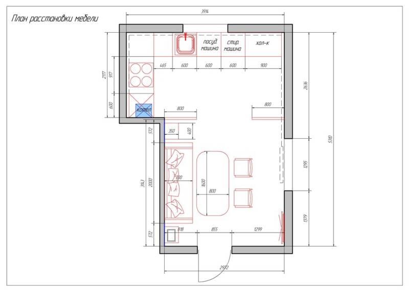 Кухня-гостиная 18 кв. м. – реальные фото, зонирование и планировки