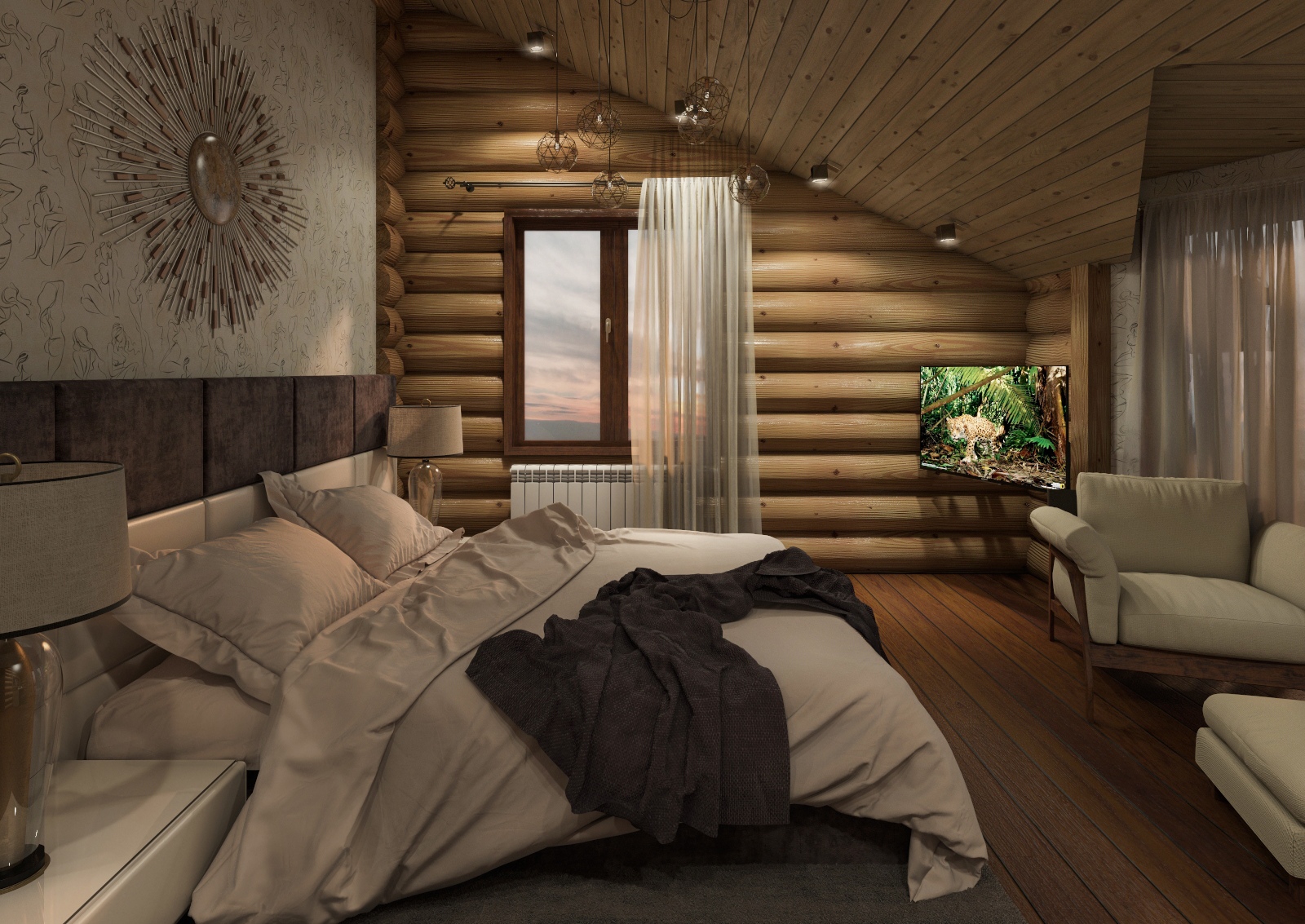 Оживление интерьера спальни с помощью дерева: 3 способа создания акцентной стены