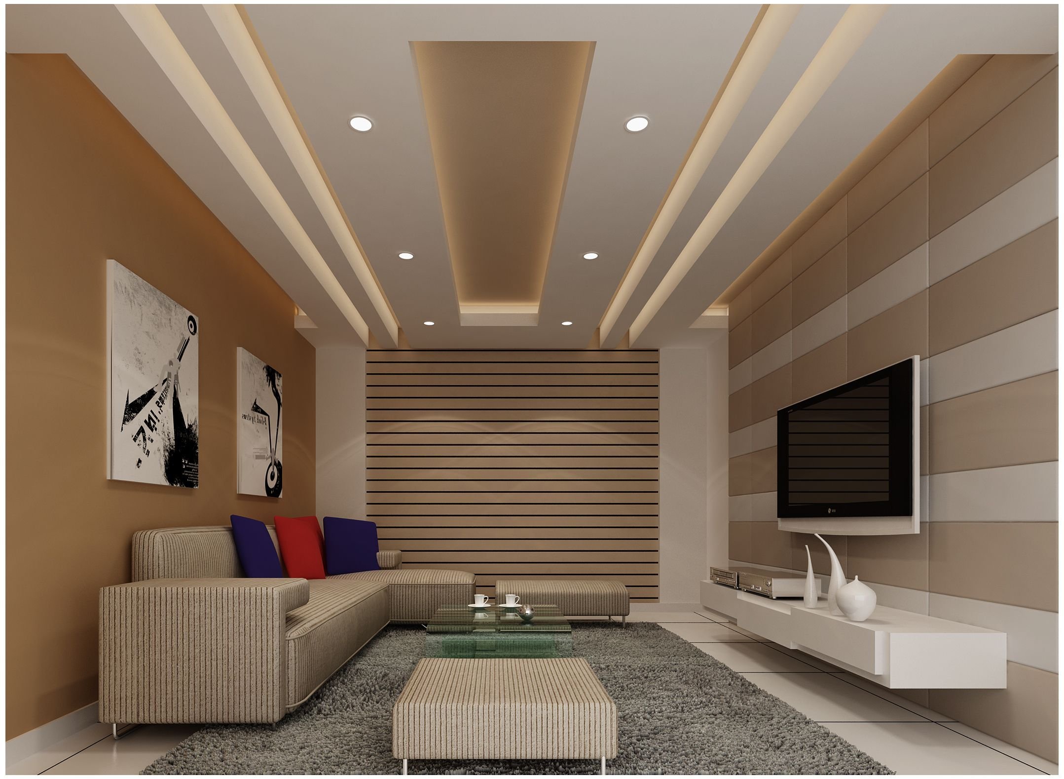 Потолок в гостиной - современные идеи и лучшие решения по выбору и применению различных видов потолков и потолочных конструкций (175 фото)