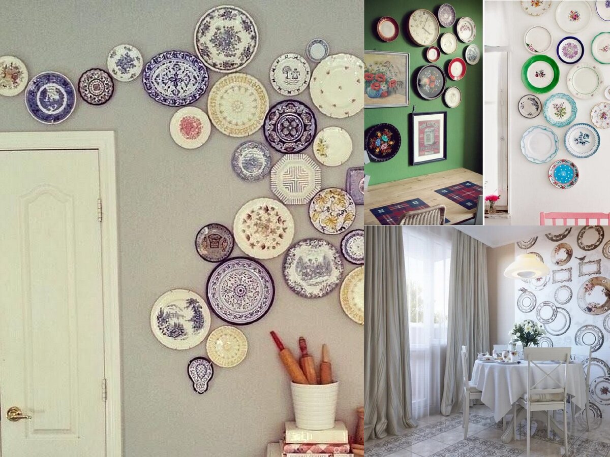 Декоративные тарелки на стену: 120+ ярких и запоминающихся фотоидей для уютного интерьера