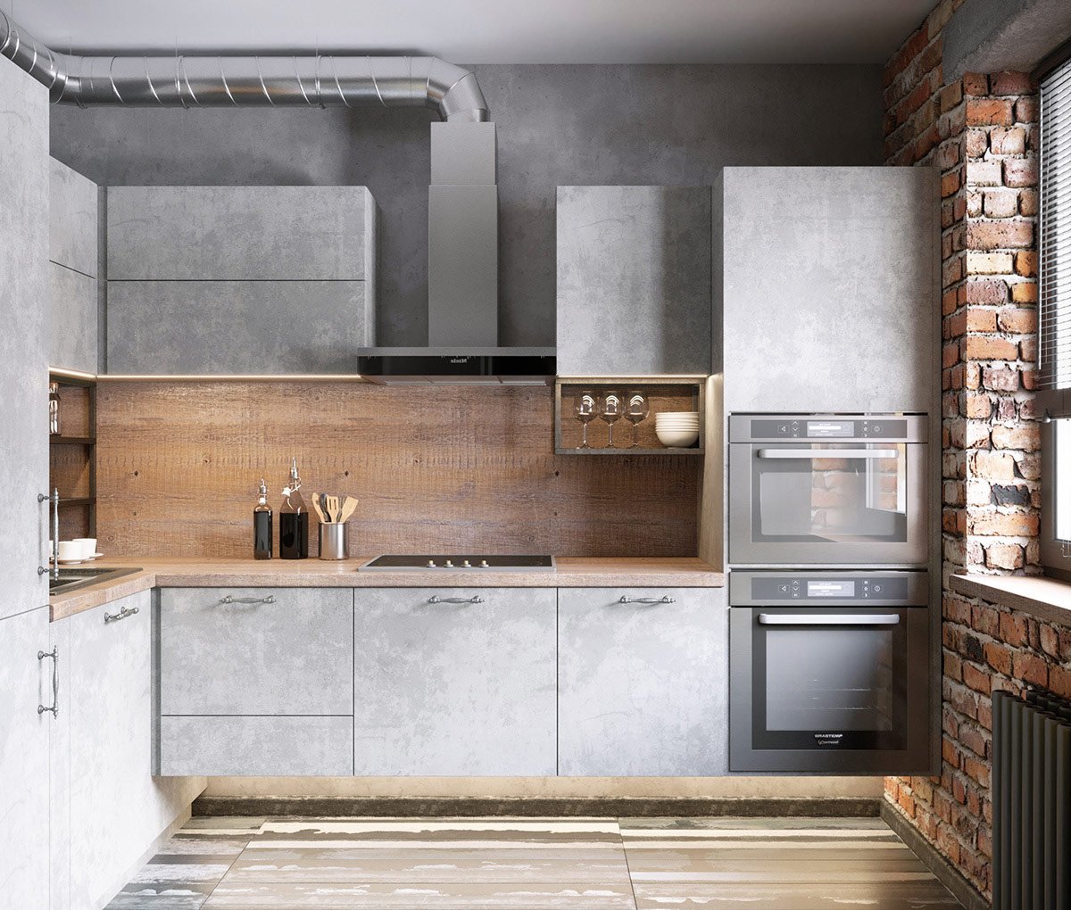 Кухня в стиле лофт – фото дизайна интерьеров кухонь в лофт-квартире