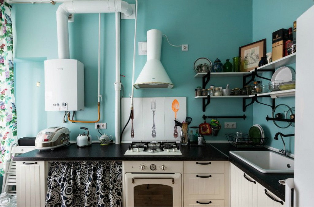 Как скрыть газовый котел на кухне? – 6 разрешенных способов