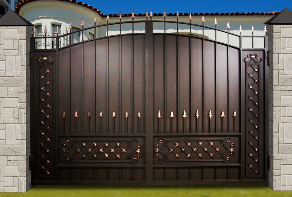 Ворота и калитка для частного дома: 100 фото лучших вариантов