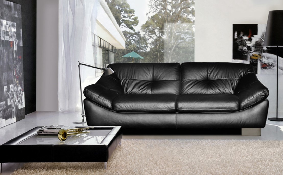 Кожаный диван в дизайне интерьера (50 фото): стильные модели
