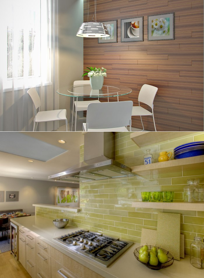 Стены на кухне - 105 фото лучших вариантов отделки стен в кухне