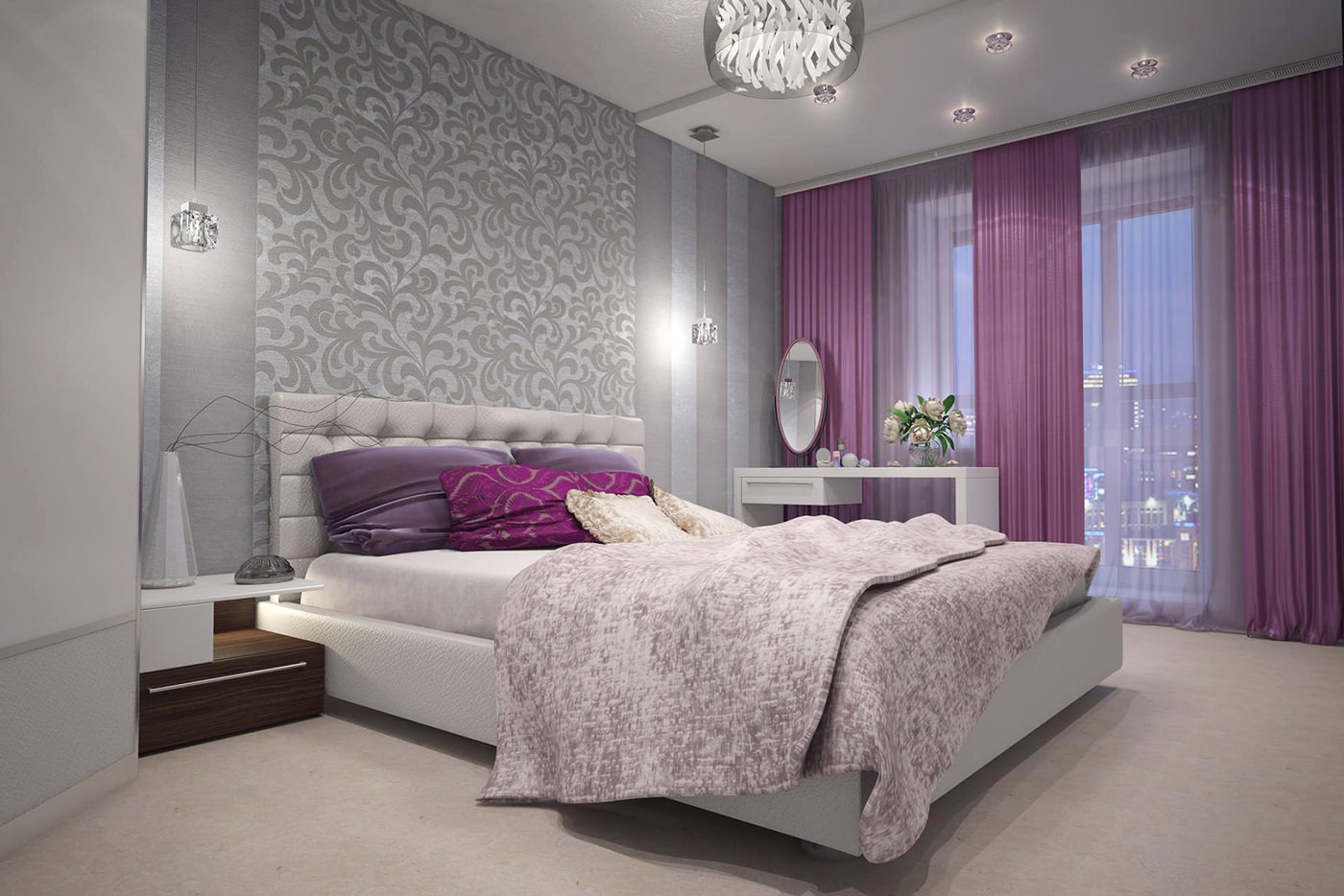 Серая спальня - современные стили, новинки оформления и фото дизайна