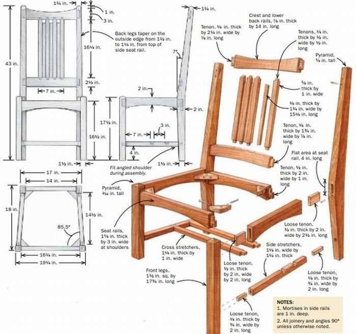 Как сделать стул: схемы, чертежи, макеты и рекомендации как сделать стул своими руками