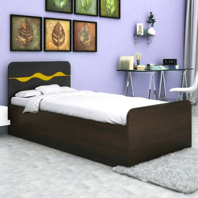 Кровать односпальная с матрасом: 115+(фото) моделей для выбора