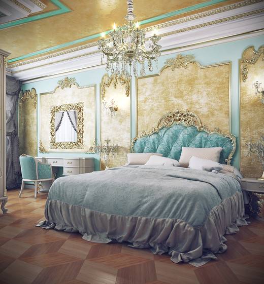 Спальня в стиле барокко: 120 фото современных решений для создания старинного стиля