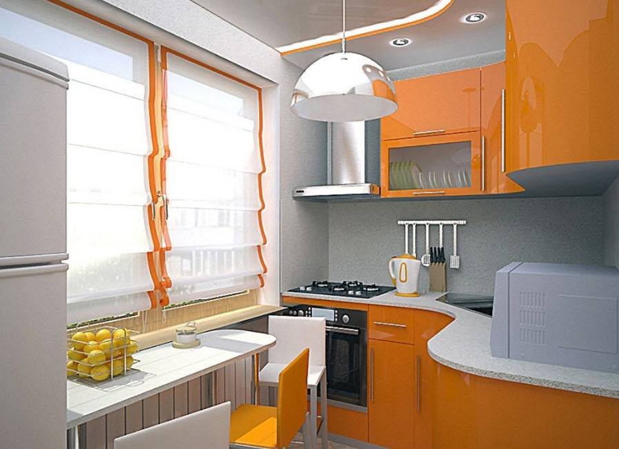 Дизайн маленькой кухни 6 кв. м: фото и 80 комфортных интерьеров