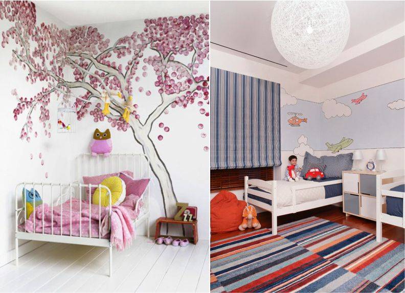 50 идей росписи стен в детской комнате - domwine