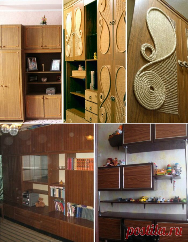 15 способов обновить старый шкаф своими руками дома: фото до и после