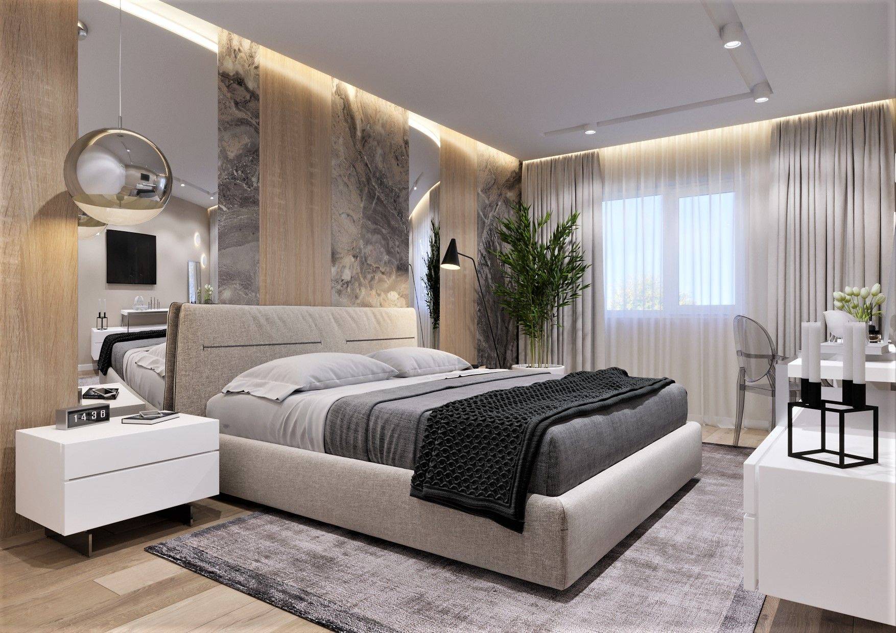 Красивые спальни - 100 фото лучших новинок дизайна и обустройства интерьера