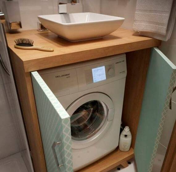 Дизайн ванны со стиральной машинкой – варианты размещения техники