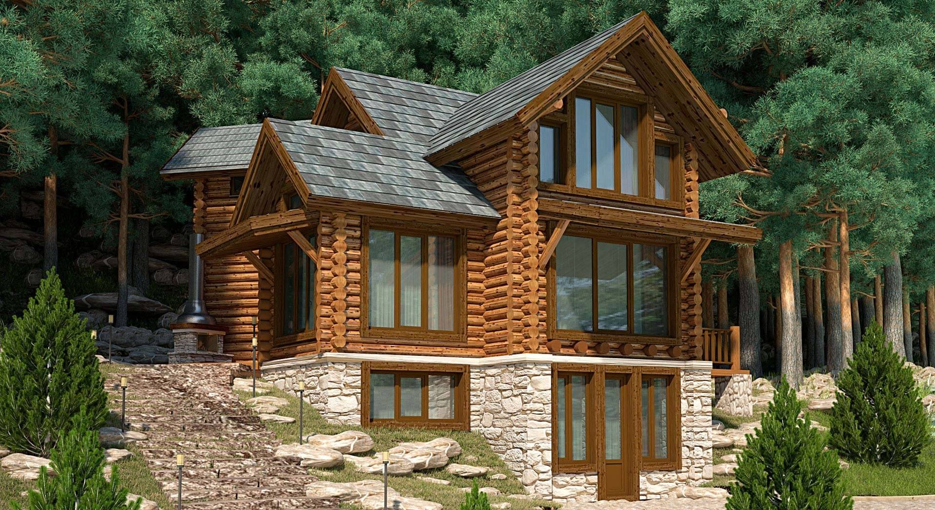 Комбинированные дома из камня и дерева (51 фото) — проекты, преимущества, особенности строительства
