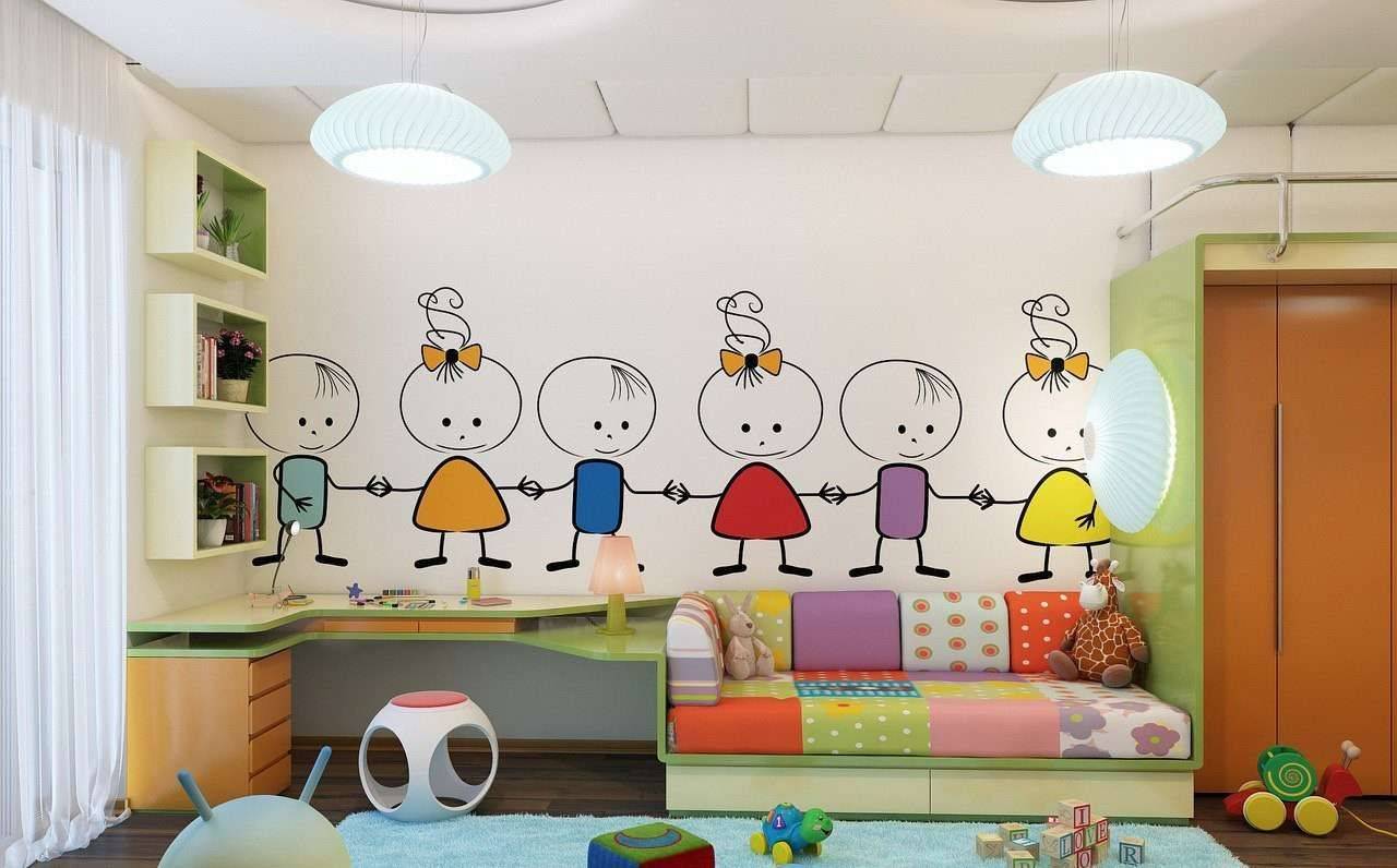 Как разрисовать стены в детском саду