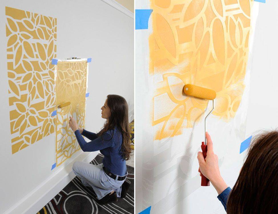 Трафареты для стен под покраску: распечатать и нарисовать