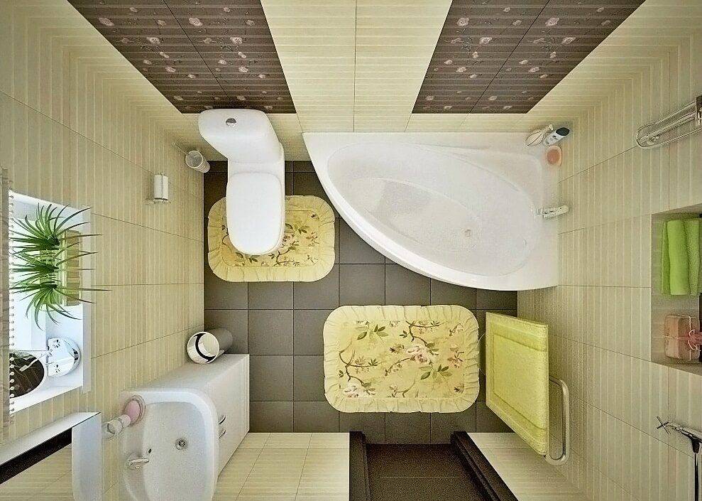 Ванные комнаты 5 и 6 кв.м. - 100 лучших идей дизайна на фото
