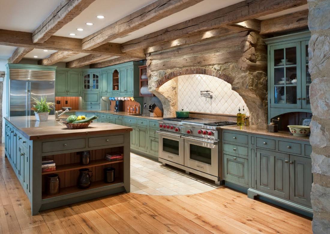 Деревенская кухня — качество и уют как основные плюсы интерьера! лучшие варианты дизайна на 125 фото!