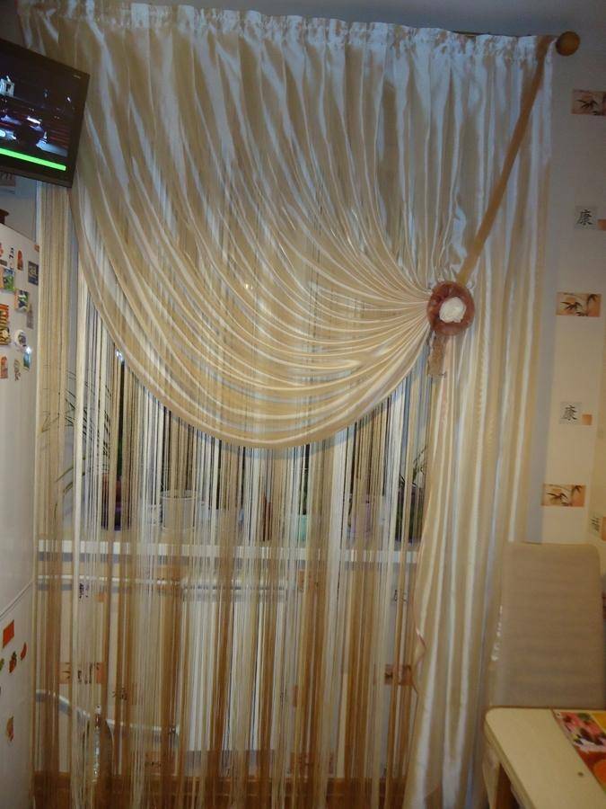 Нитяные шторы на кухне фото интерьера: декоративные возможности нитяных штор, идеи для оформления и драпировки