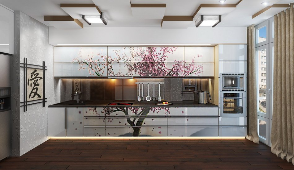 Кухня в японском стиле: восточное великолепие на 50 фото