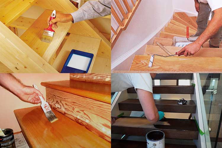 Выбор краски для межэтажной лестницы из дерева