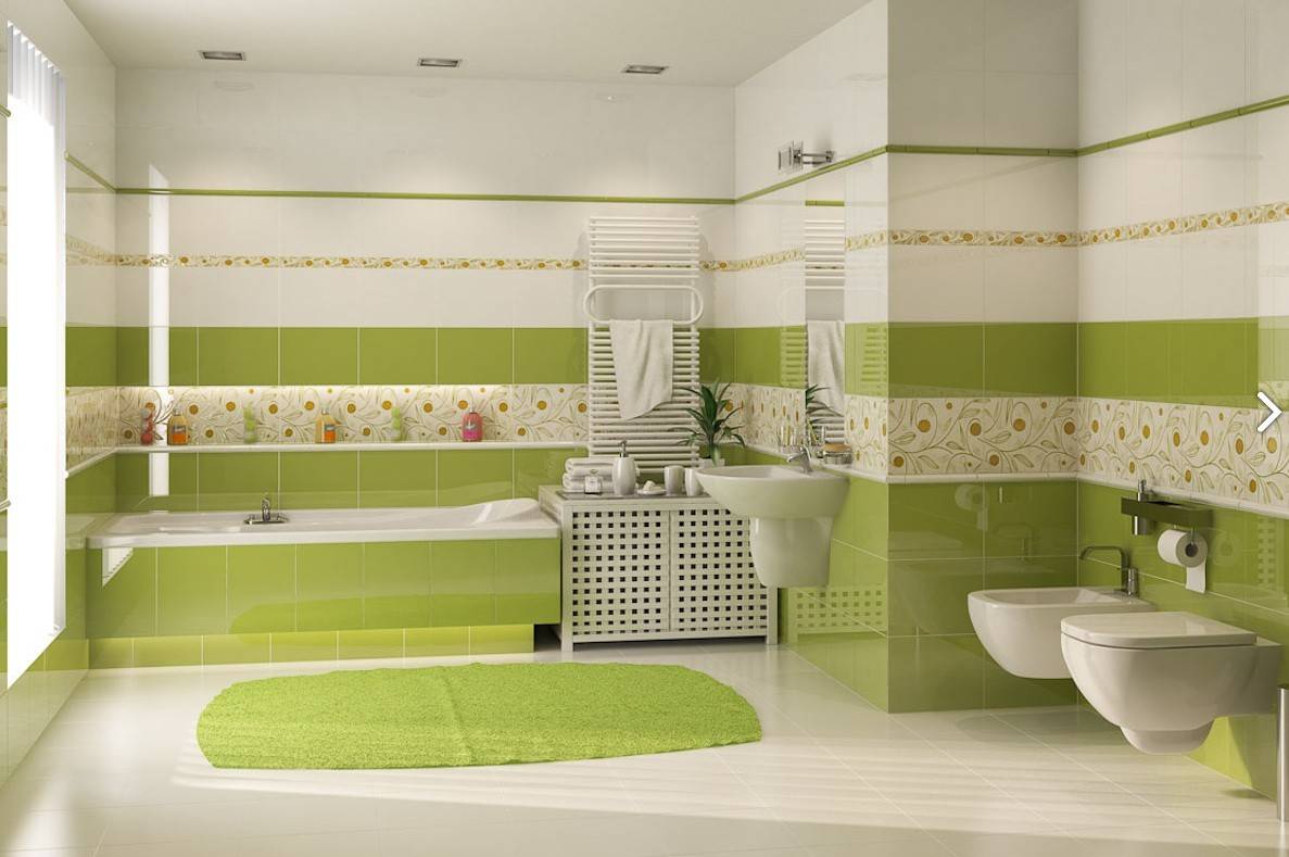 Плитка для ванной комнаты, идеи дизайна, много фото