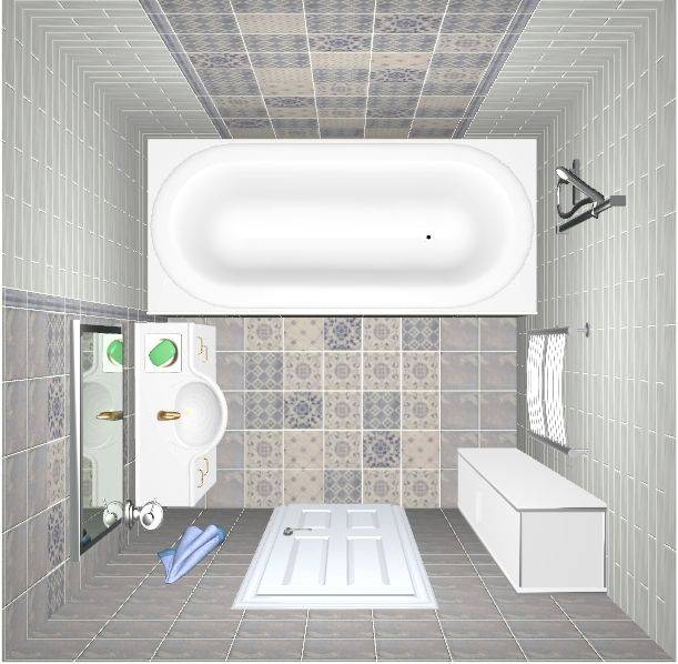 Раскладка плитки в ванной: варианты и комбинации расположения
