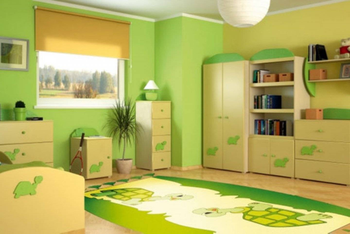 Зеленая детская комната: 35 фото и 10 советов