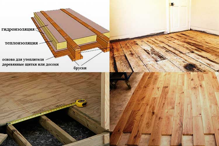 Как уложить деревянный пол на лаги или бетонное основание в доме своими руками: устройство и утепление- обзор +видео