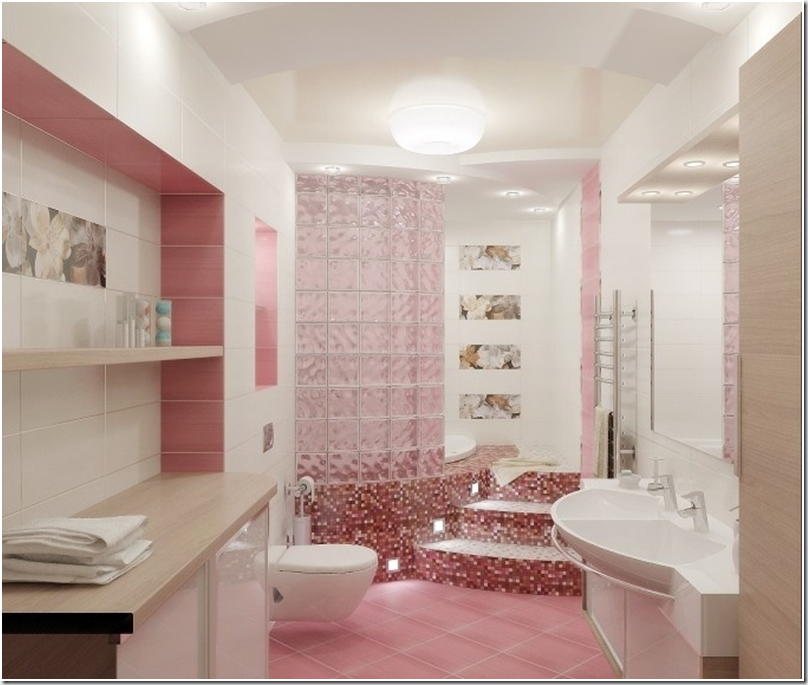Дизайн розовой ванной комнаты - фото интерьеров в разных стилях и идеи цветовых сочетаний