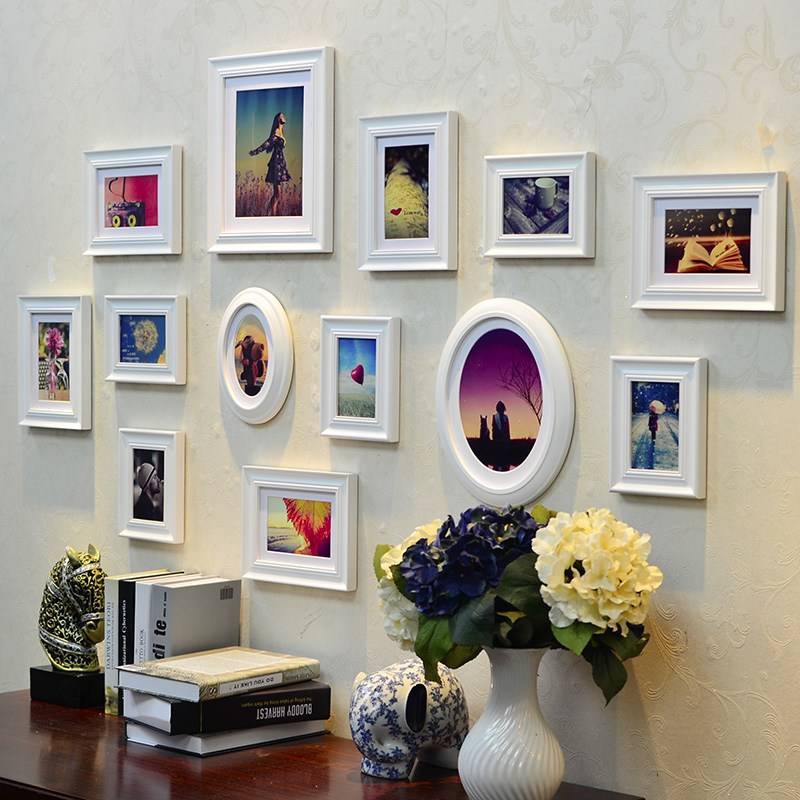 Фотографии на стене: 100 вариантов правильных и красивых размещений