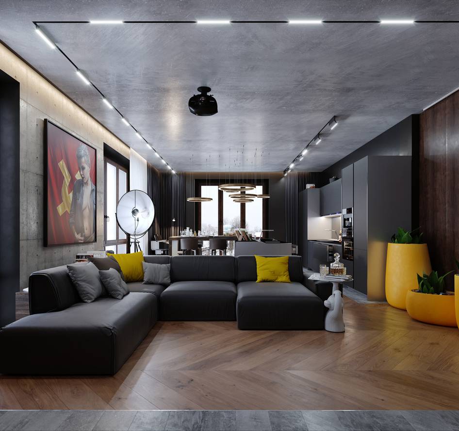 Дизайн квартиры в стиле лофт - 90 фото, красивые интерьеры, идеи ремонта и отделки комнат