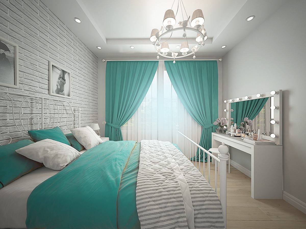 Красивая спальня в бирюзовых тонах: 25 красивых фото интерьер дизайна