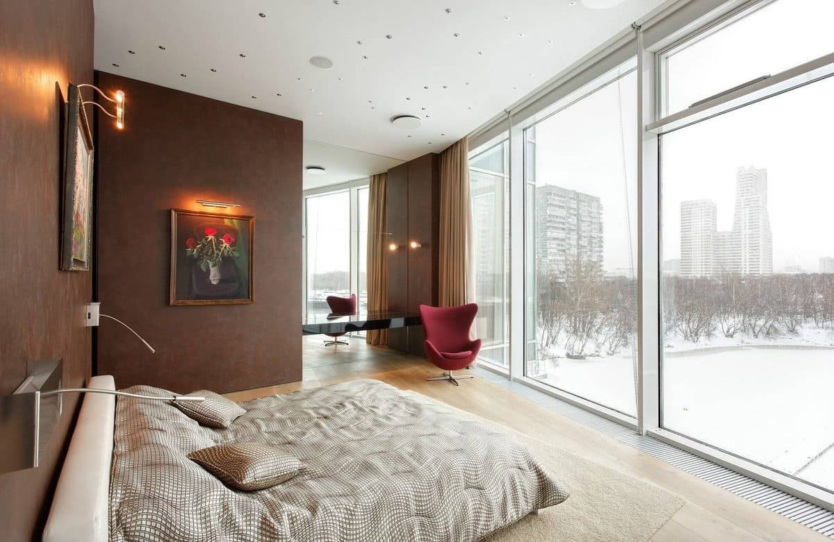 Панорамные окна в квартире в пол, дизайн квартир с панорамными окнами, варианты интерьера