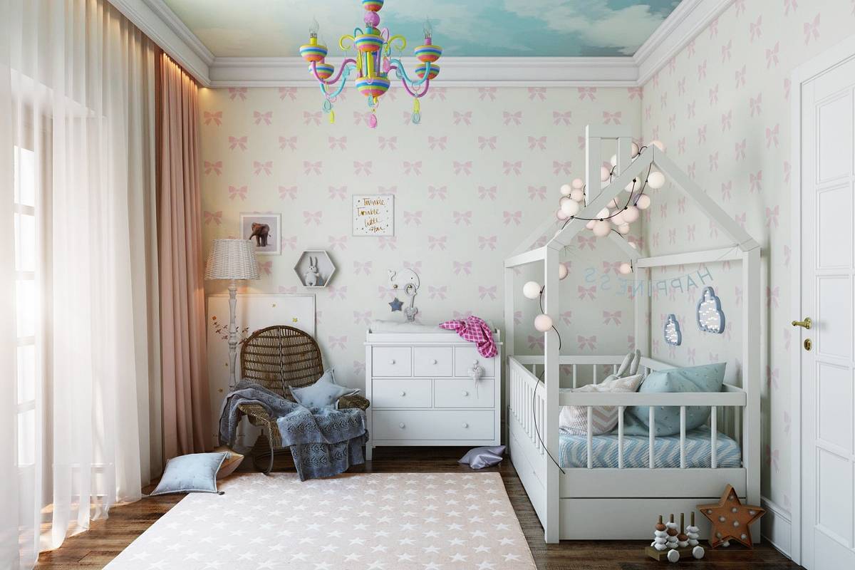 Детская комната в стиле прованс с минимальными затратами, наглядно.
