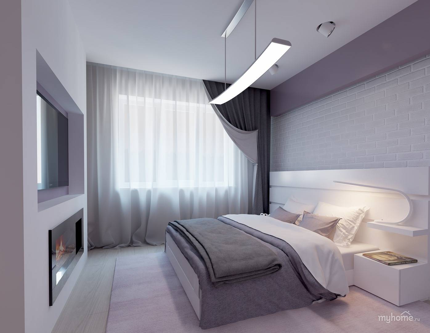 Современная спальня в стиле хай-тек, идеи дизайна