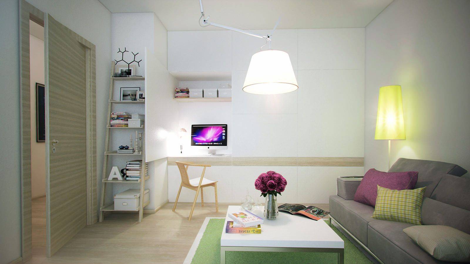 Дизайн однокомнатной квартиры: фото готовых проектов и примеров удачного ремонта + как обустроить и поставить мебель