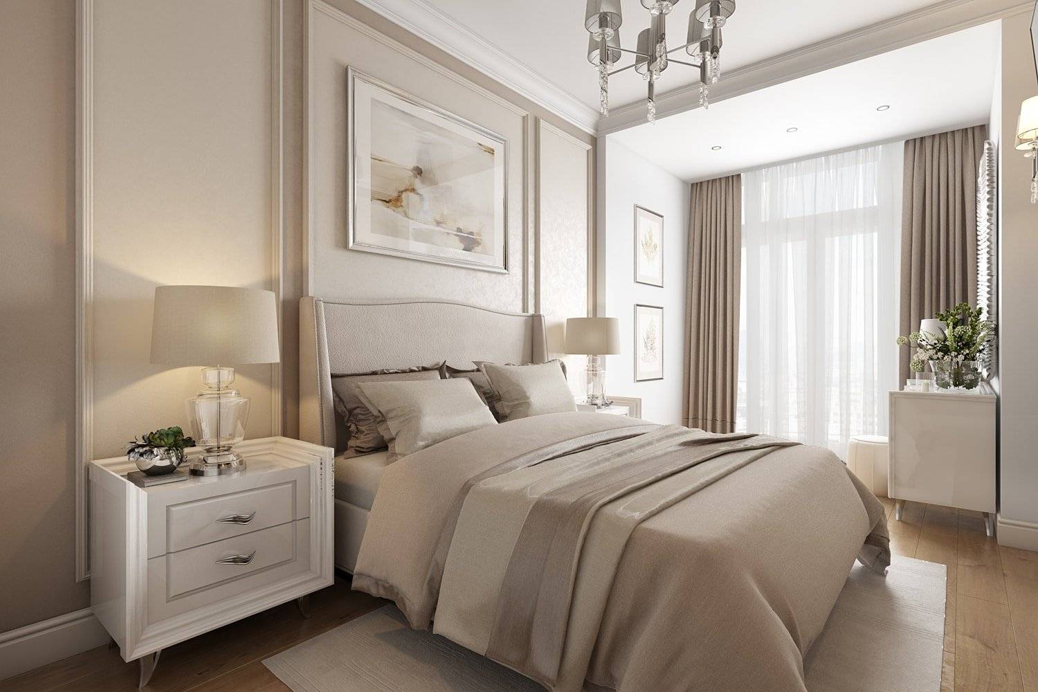 Дизайн спальни в светлых тонах: современный стиль, реальные фото, белый интерьер