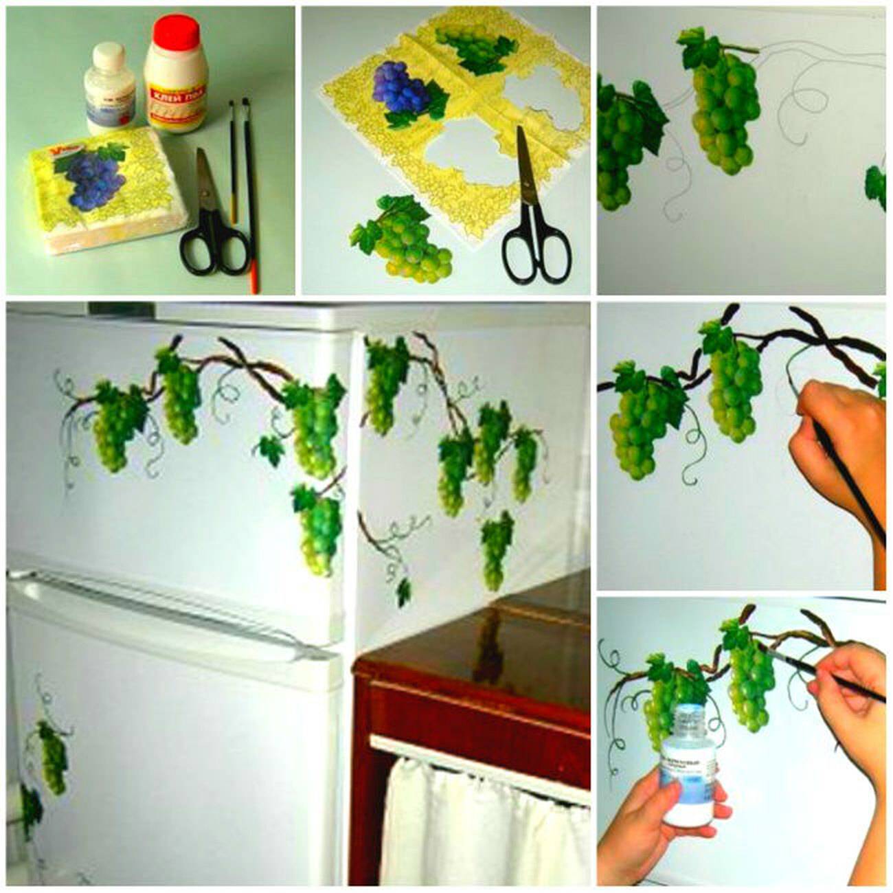Чем можно покрасить холодильник: рисунки, декупаж и другие способы дизайна, видео и фото