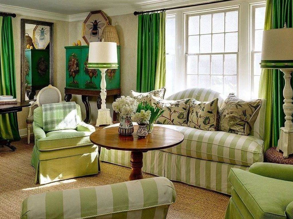 Зеленые шторы: 75 примеров оформления занавесками интерьера на фото