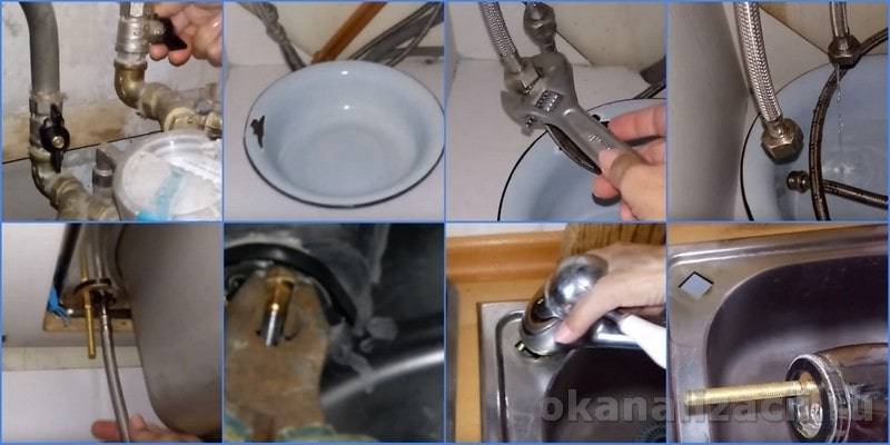 Как поменять смеситель на кухне своими руками: инструкция + видео