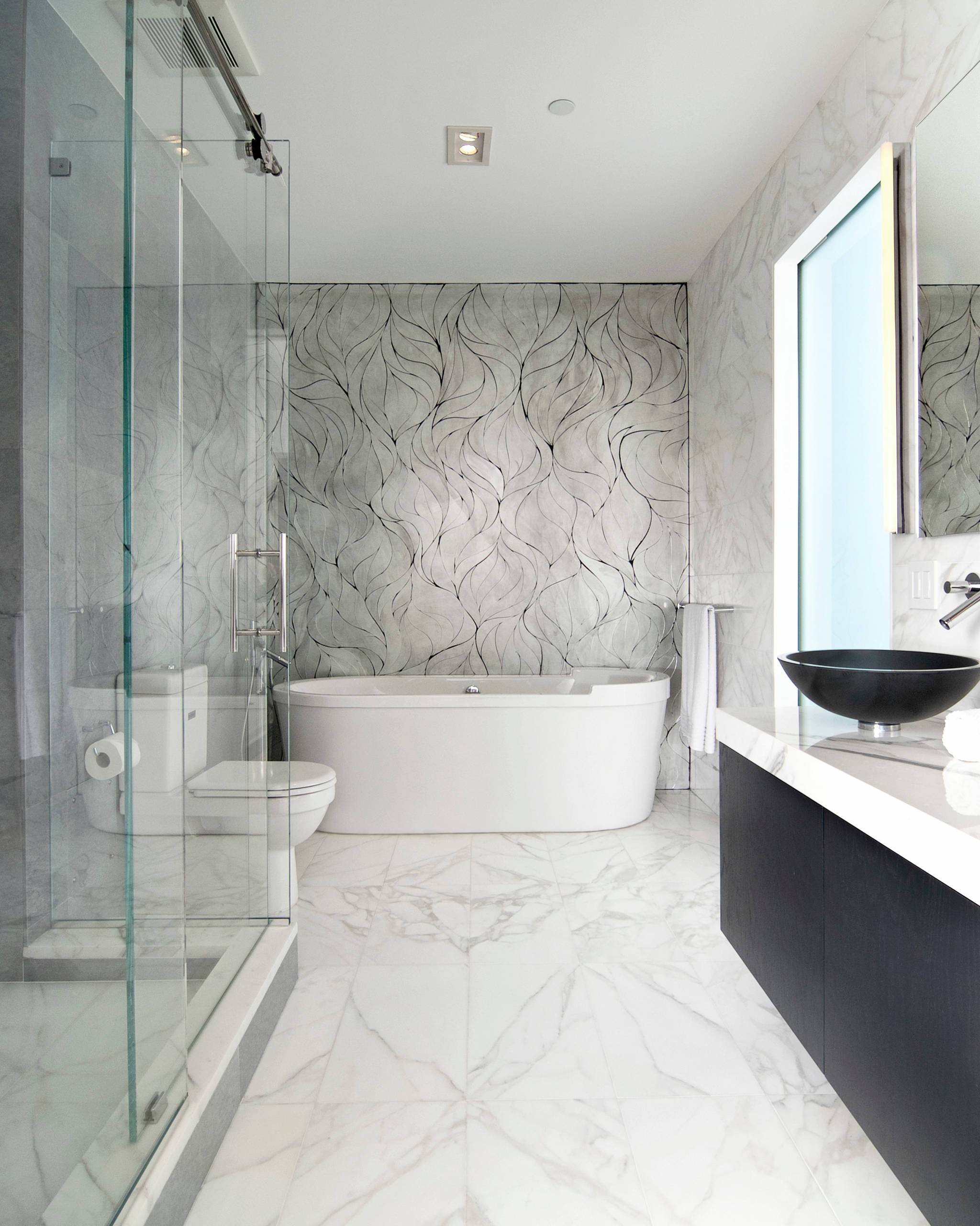 Плитка под мрамор в ванной комнате - 80 фото дизайна ванной с мраморной плиткой