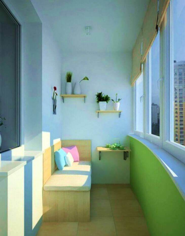 Как обустроить балкон внутри по простому и дешево