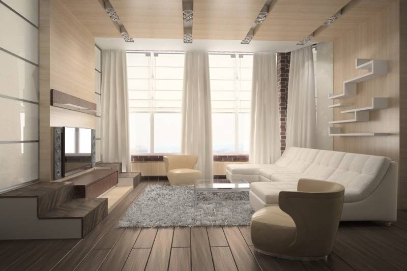 Дизайн комнаты с двумя окнами на разных стенах, дизайн гостиной 19-20 м.кв с двумя окнами