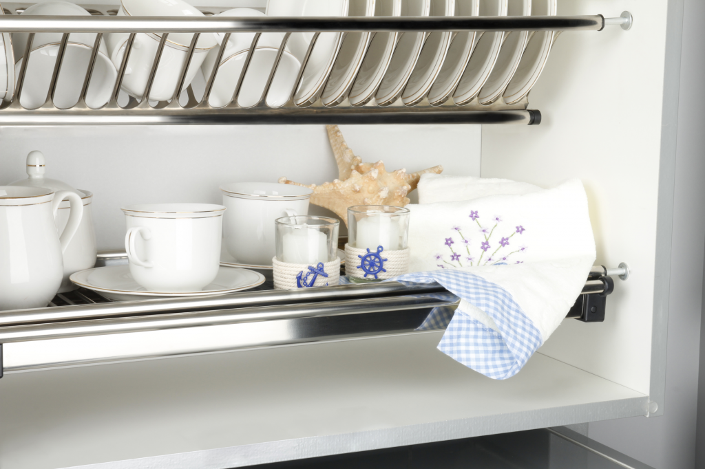 Кухонная сушилка для посуды в шкаф (115+ фото) — встраиваемая, угловая, из нержавейки. Какую выберите Вы?