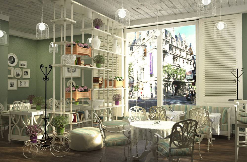 Обстановка кафе в стиле прованс: цвет, атмосфера, отделка, мебель
