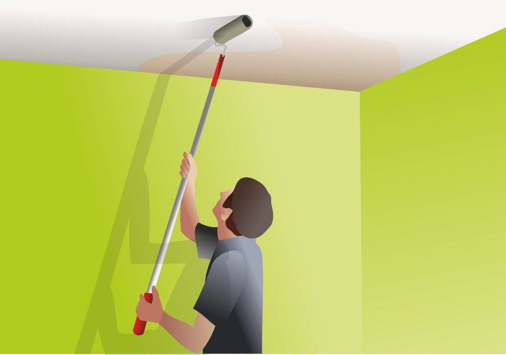 Покраска потолка: выбор материалов и этапы проведения работы